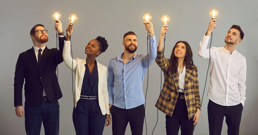 five-people-holding-lightbulbs